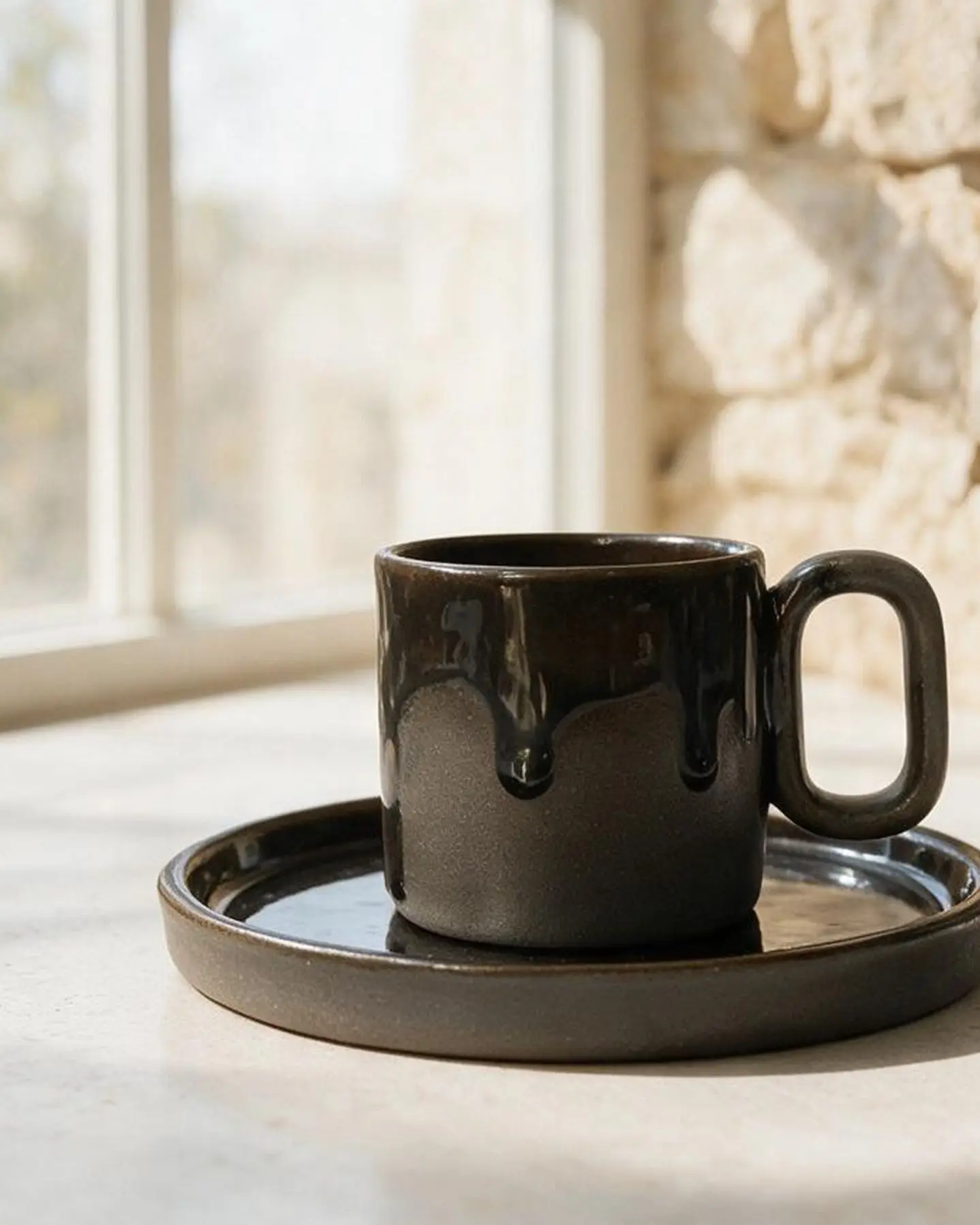 Flow Tabaklı Türk Kahvesi Fincanı — Flow koleksiyonu, stoneware